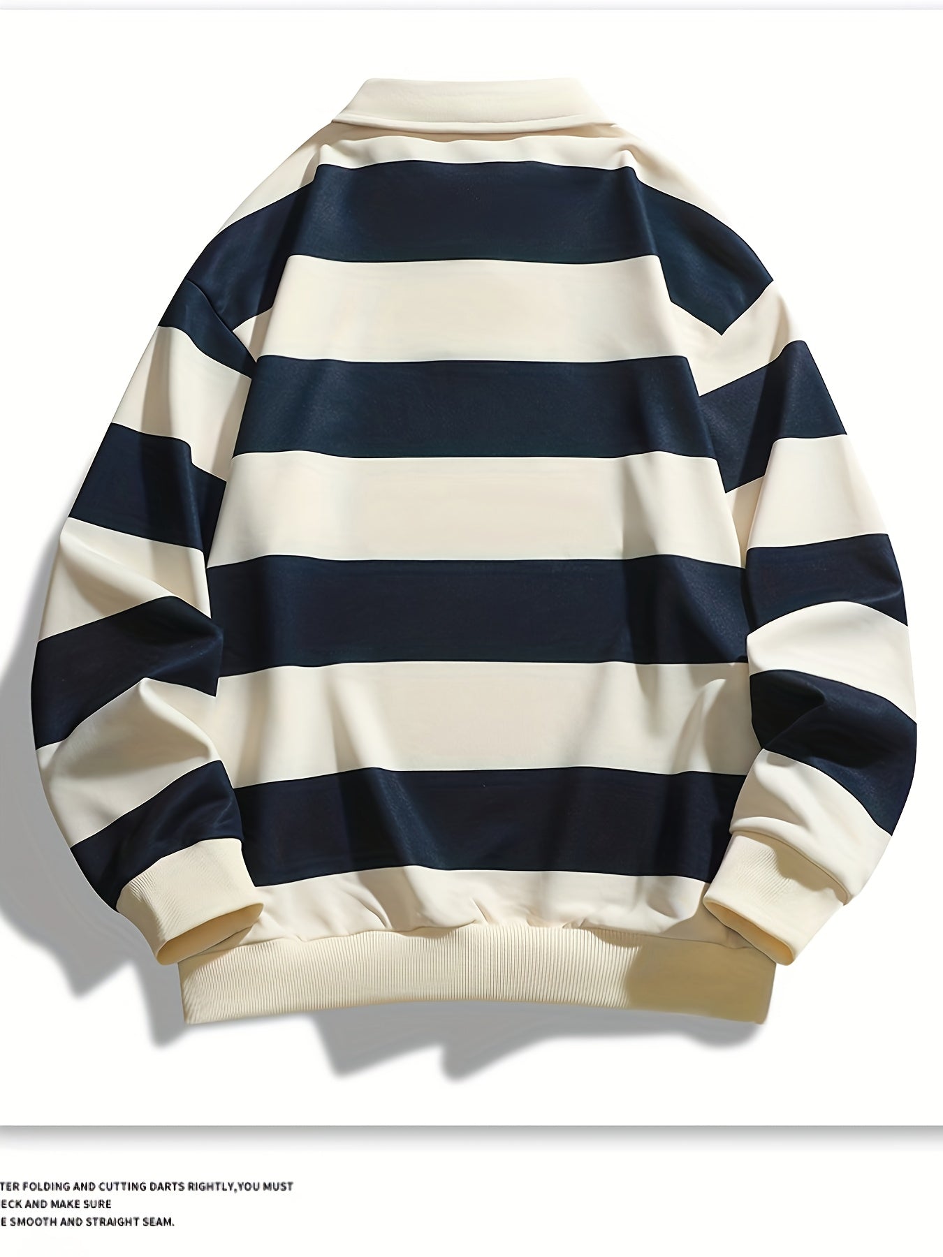 Gestreiftes Langarm-Poloshirt mit Kragen