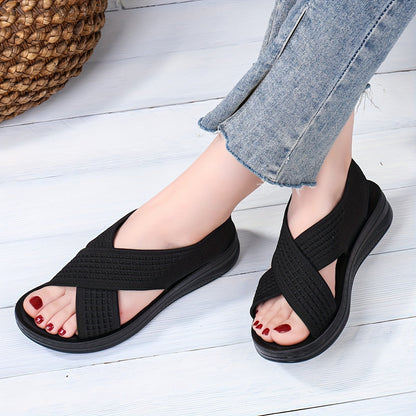 Damen Slingback Sandalen mit Kreuzriemen – Bequeme Alltagssandalen für Freizeit und Stadt