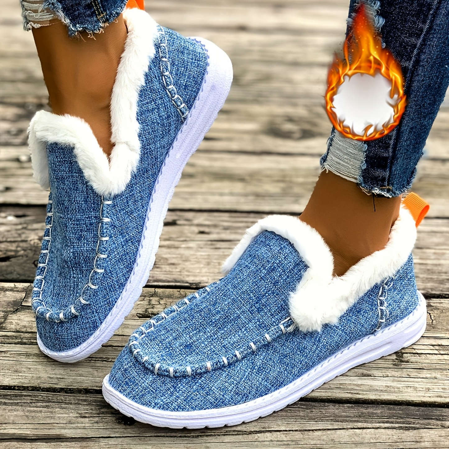 Women's Winter Moccasin Shoes with Plush Lining – Warm & Comfortable