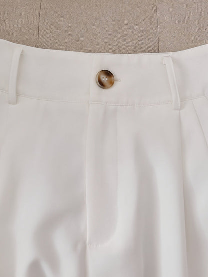 Women's Elegant High Waist Shorts with Belt – Perfect for Office & Leisure