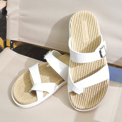 Men's comfort sandals with toe loop and adjustable strap – casual & summer