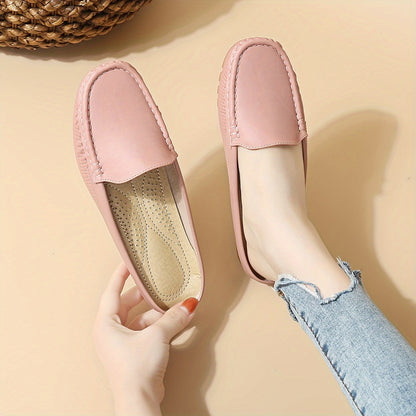 Damen Mokassins Preppy Stil Penny-Loafer Bequem Alltagsschuhe
