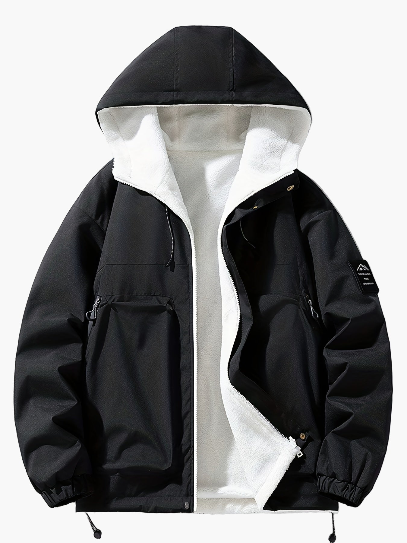 Men's winter jacket with hood – casual streetwear outdoor jacket