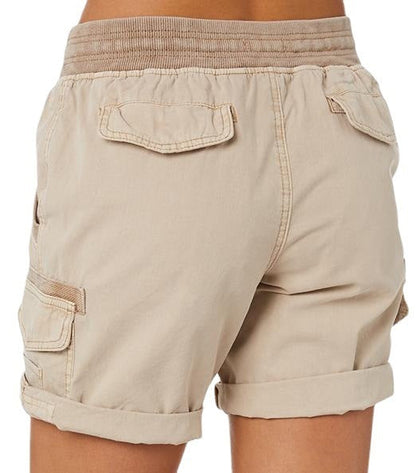 Women's Cargo Shorts Leisure Summer with Drawstring, Elastic Waistband and Pockets – Comfortable Outdoor & Casual Bermuda Shorts