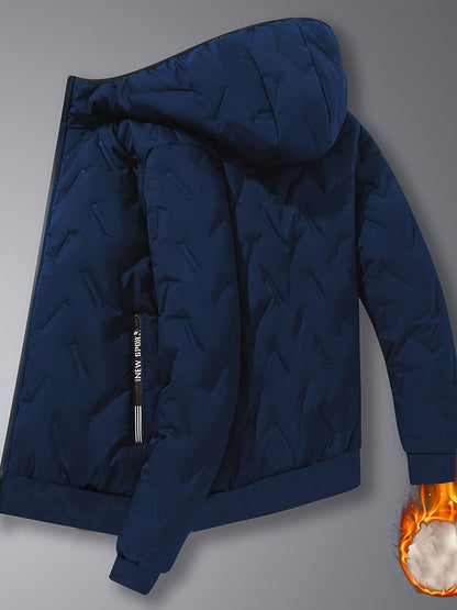 Quilted men's tracksuit, lined, with hood, 2-piece