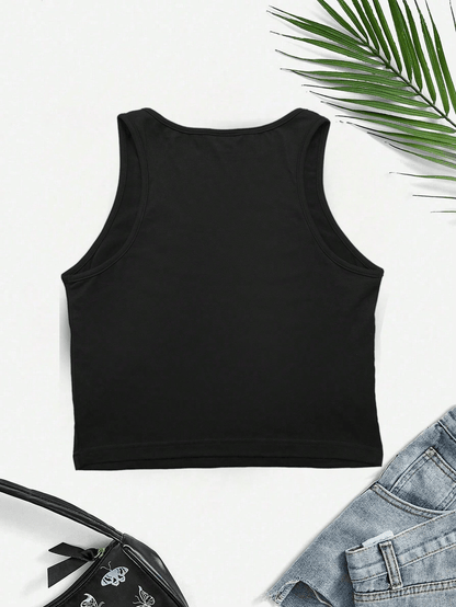 Women's Crop Tank Top with Print 'It's A Good Day To Dance' – Casual Dance and Leisure Shirt