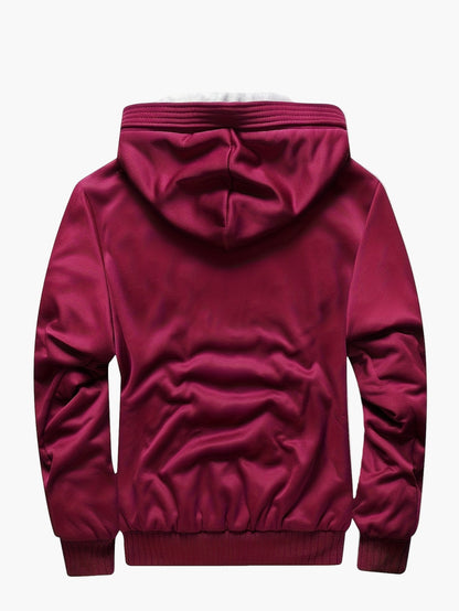 Men's Winter Hoodie Jacket with Fleece Lining – Casual Style for Cold Days