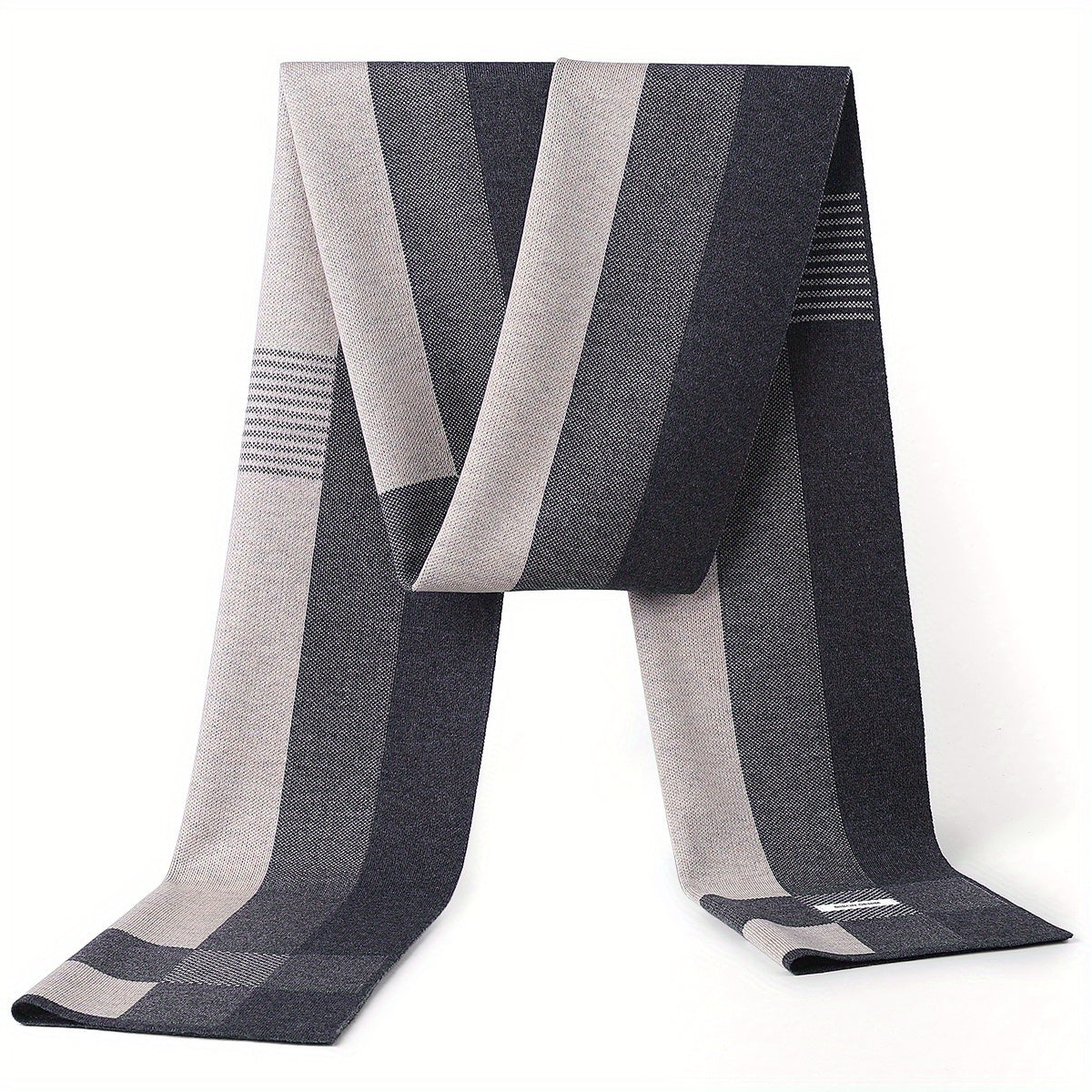Scarf men women plaid winter warm casual knitted scarf