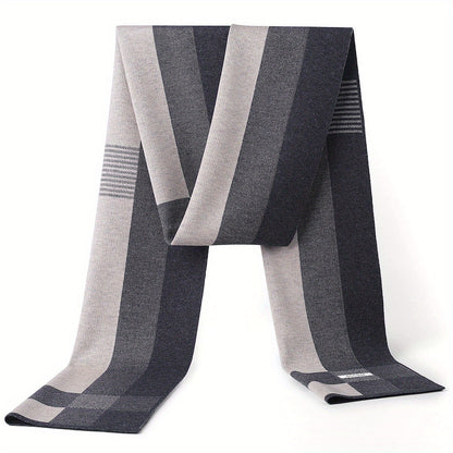 Scarf men women plaid winter warm casual knitted scarf