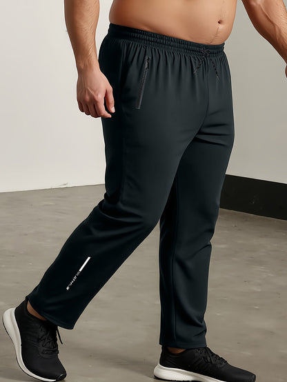 Herren Jogginghose Sportlich Lässig mit Reißverschluss und Print für Frühling und Sommer