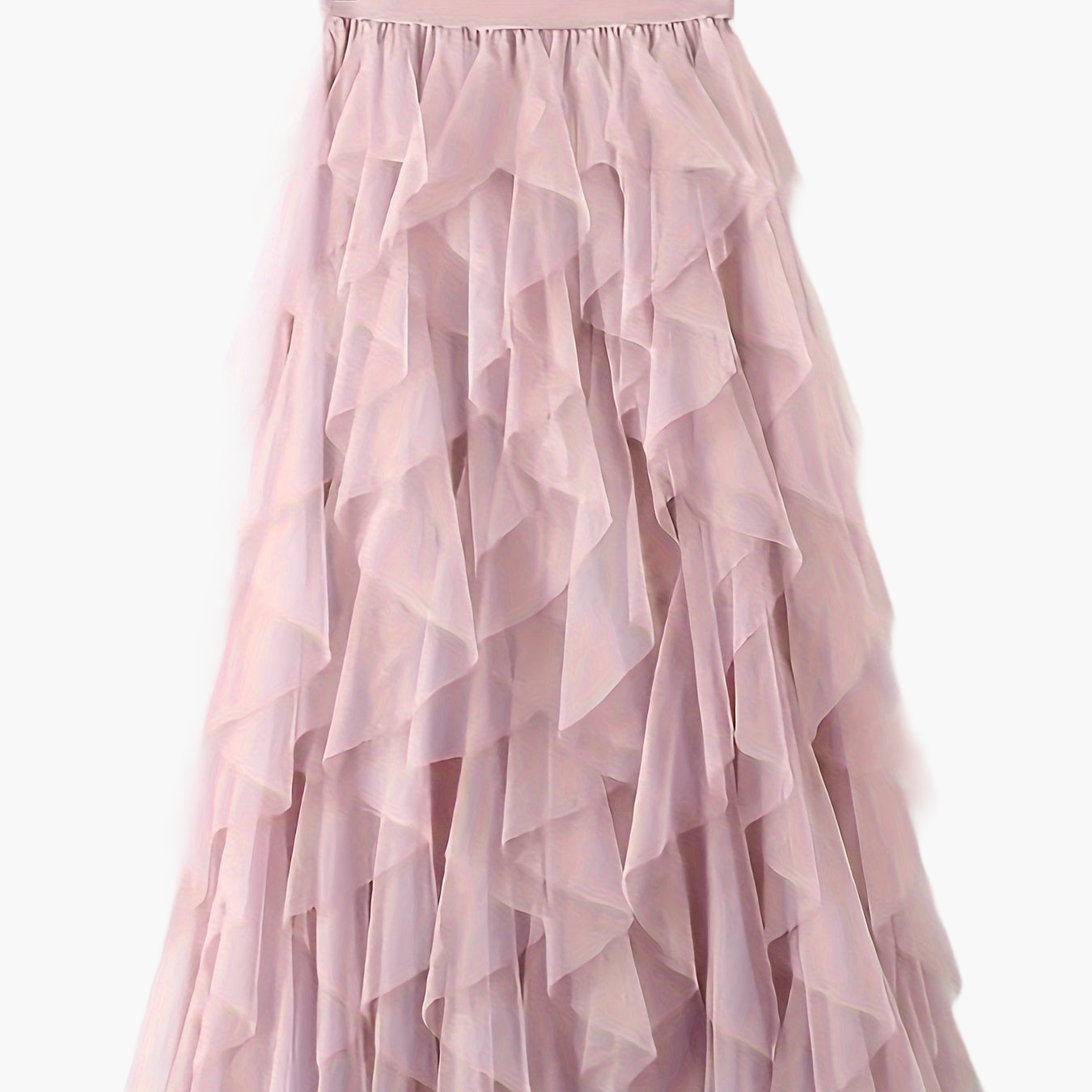 Women's Maxi Skirt with Ruffle Layers – Elegant Tulle Skirt for Formal Occasions