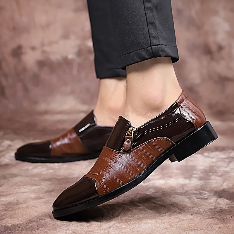 Herren Business-Slipper Elegant mit Reißverschluss – Klassische Anzugschuhe für Büro & festliche Anlässe