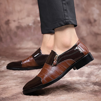 Herren Business-Slipper Elegant mit Reißverschluss – Klassische Anzugschuhe für Büro & festliche Anlässe