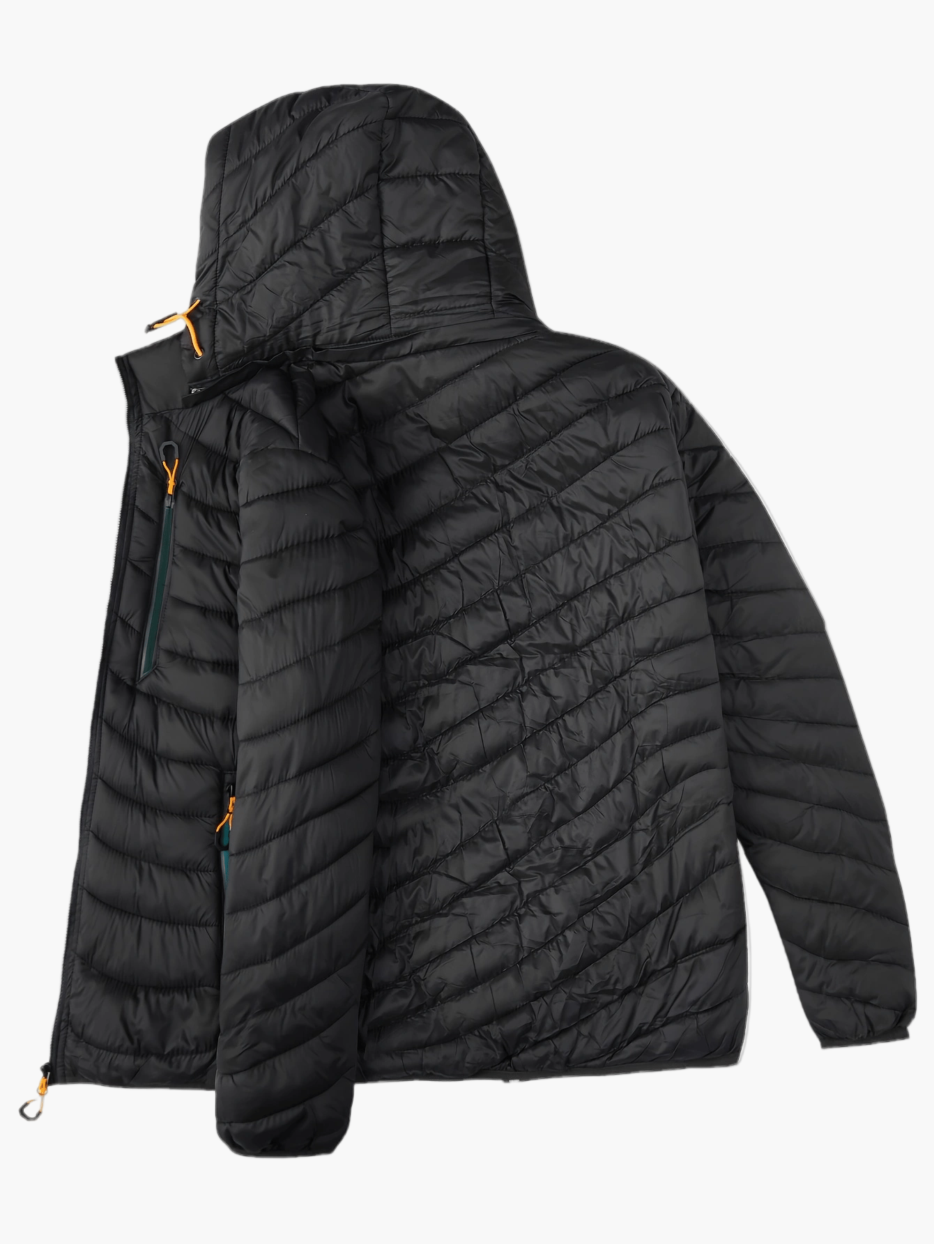 Men's Quilted Jacket with Hood – Lightweight Outdoor Transitional Jacket, Casual Style