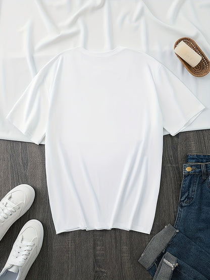 Damen T-Shirt mit lustigem Katzen-Print – Retro-Stil, Kurzarm, Sommer, Freizeit