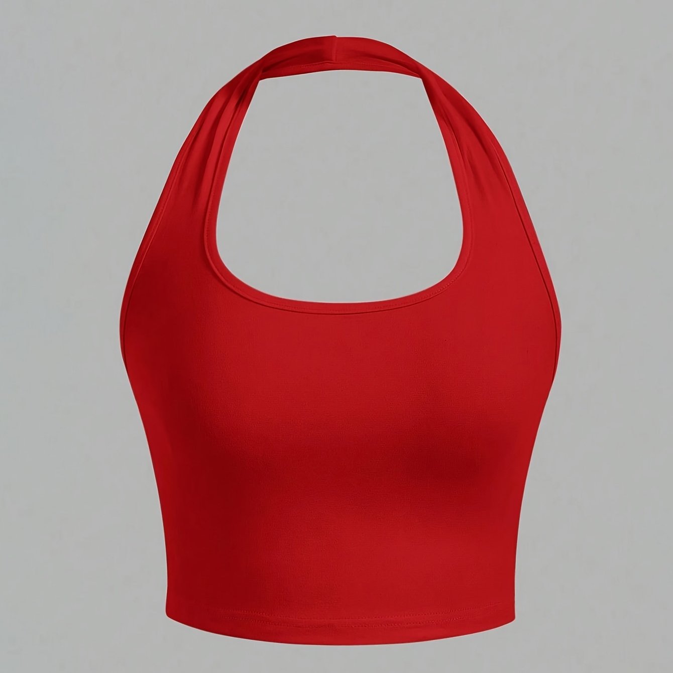 Women's Halterneck Crop Top – Backless, Summer, Casual Style