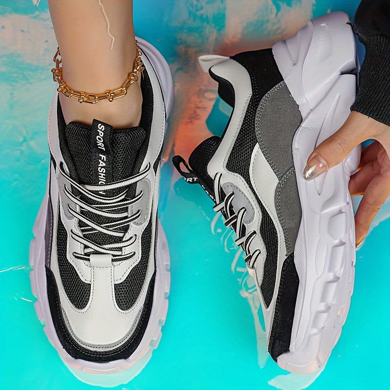 Women's Chunky Sneakers in Trendy Design for Everyday and Leisure – Sporty Street Style