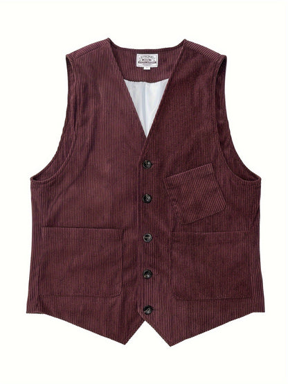 Men's Vintage Vest in Retro Style for Business and Leisure