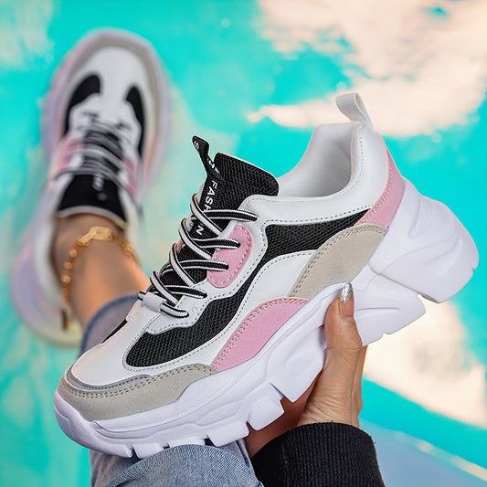 Women's Chunky Sneakers in Trendy Design for Everyday and Leisure – Sporty Street Style