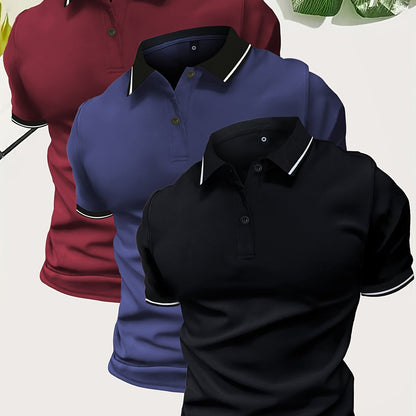 Men's Modern Casual Polo Shirt for Everyday and Leisure
