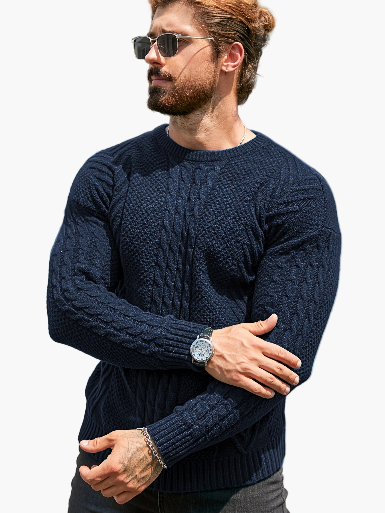 Herren Strickpullover im Casual Stil – Modischer Freizeitpullover für Herbst und Winter