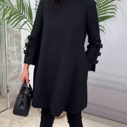 Rachael – Modischer Polyesterrock in Halb-Länge mit Dorf-Farben