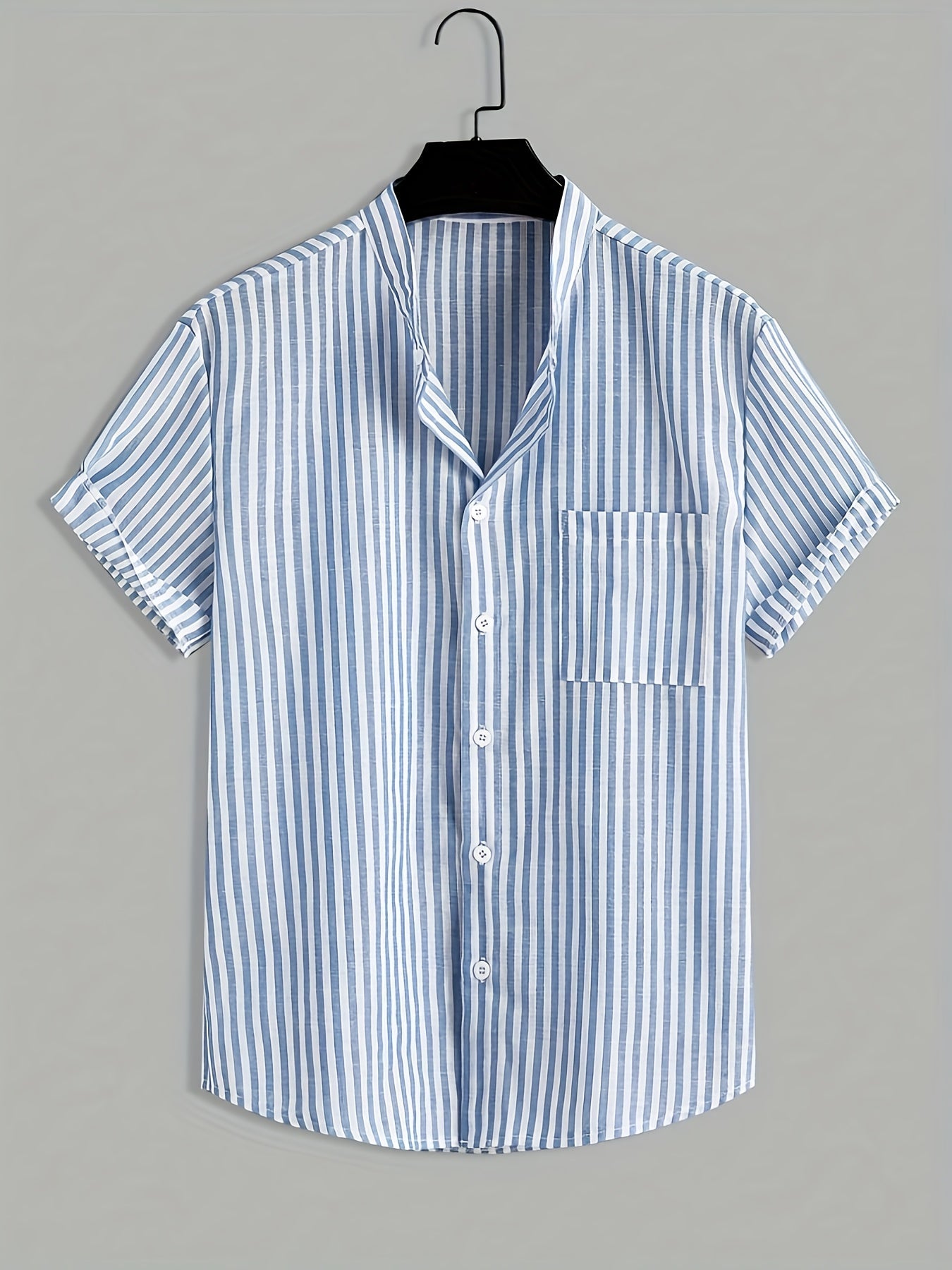 Men's Short-Sleeve Shirt with Stripes – Casual Summer Style for Everyday and Leisure