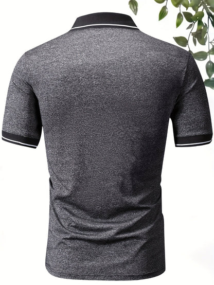 Herren Polo T-Shirt mit Kontrastkragen – Modisches Freizeitshirt für Alltag und Sport