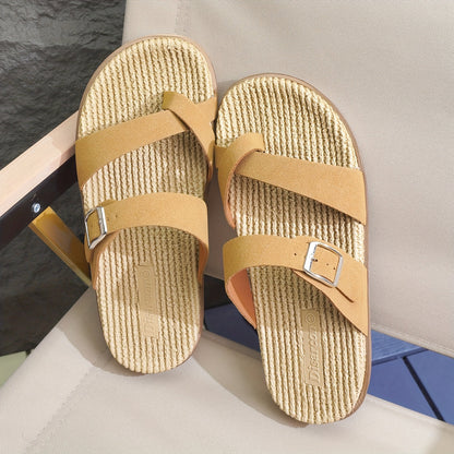 Men's comfort sandals with toe loop and adjustable strap – casual & summer