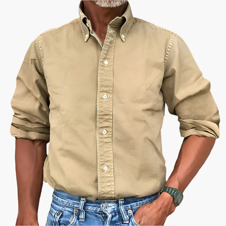 Men's Casual Shirt Classic Long Sleeve – Versatile Business & Casual Shirt