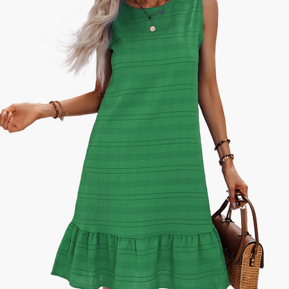 Damen Sommerkleid A-Linie mit Volant – Stilvolles Freizeitkleid für Urlaub und Alltag
