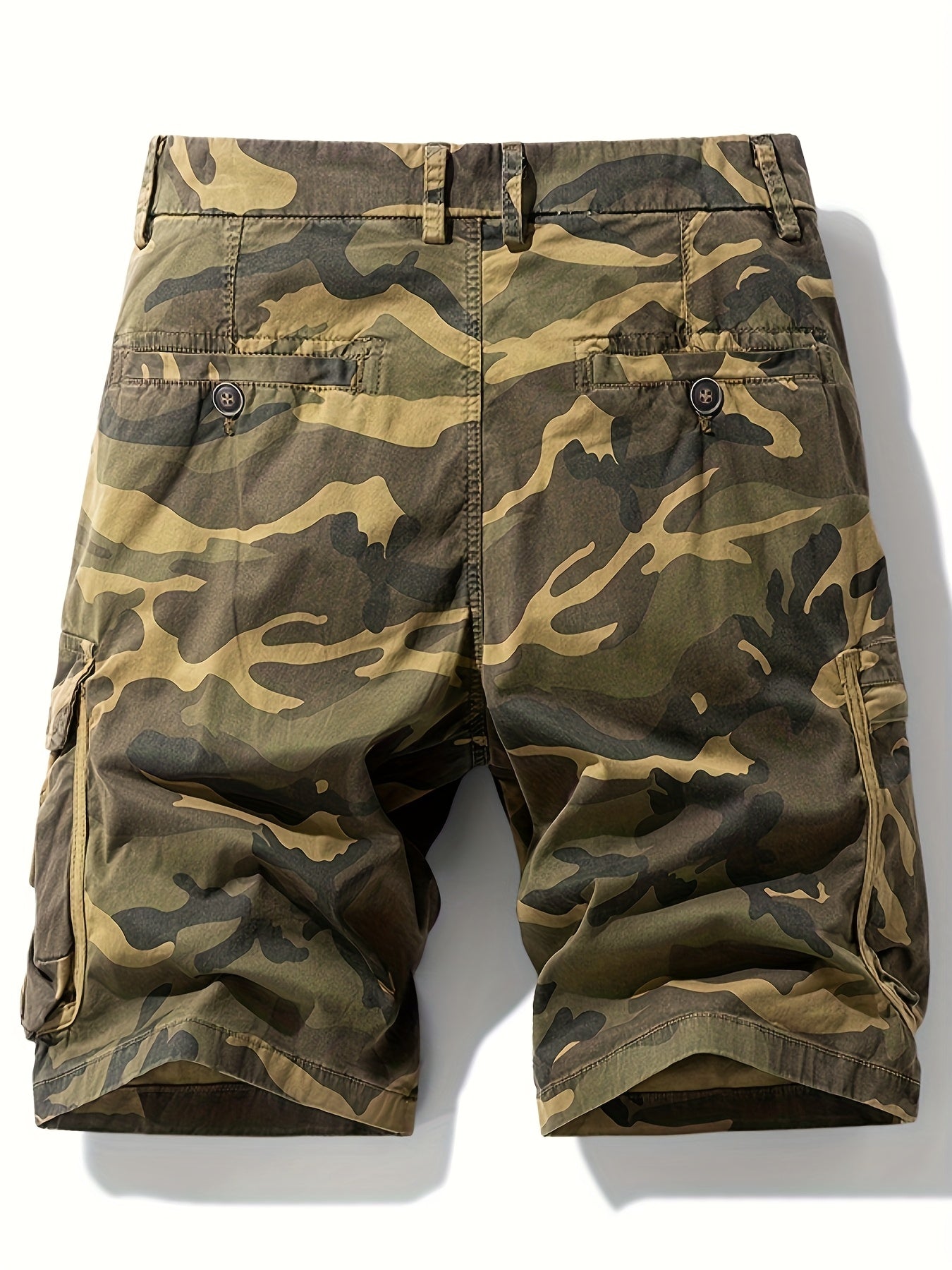 Men's Cargo Shorts in Camouflage Style for Outdoor & Leisure – Regular Fit, Casual, with Pockets