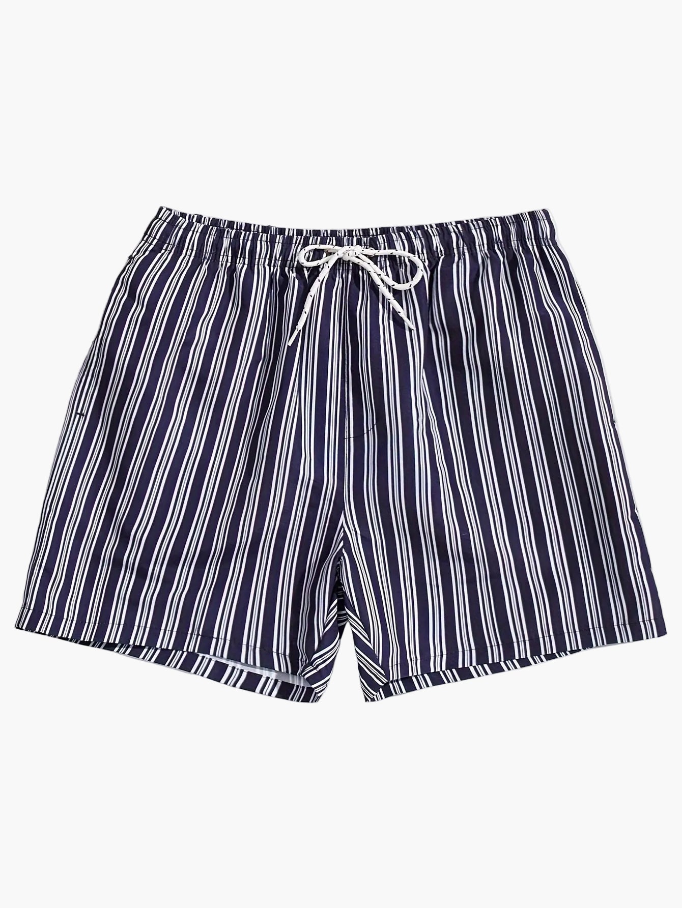 Herren Badeshorts mit gestreiftem Design – Lässige Schwimmshorts für Strand und Pool