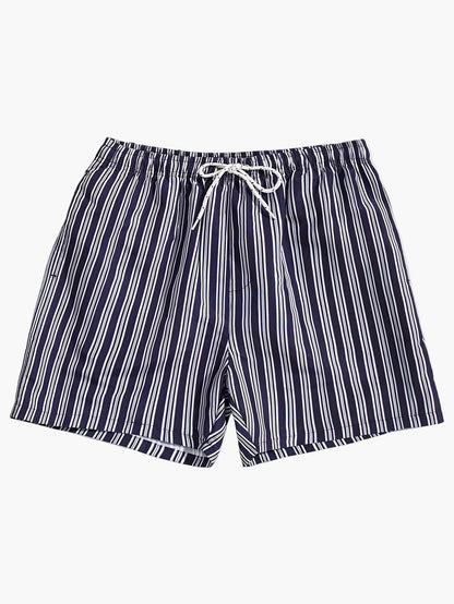 Herren Badeshorts mit gestreiftem Design – Lässige Schwimmshorts für Strand und Pool