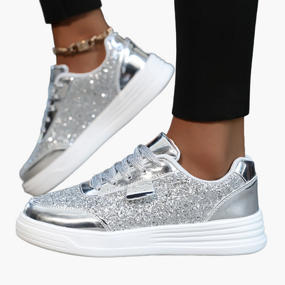Women's Glitter Sneakers for Everyday & Party – Fashionable Casual Shoes in a Trendy Look