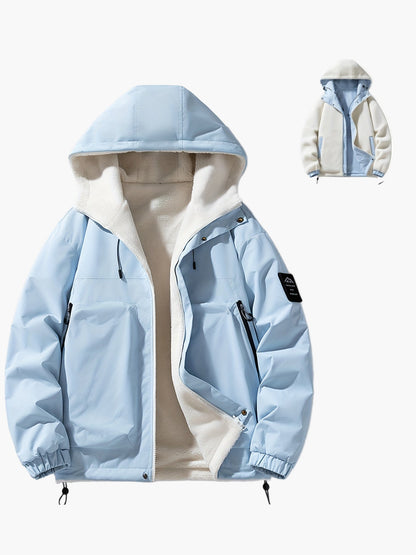 Men's winter jacket with hood – casual streetwear outdoor jacket
