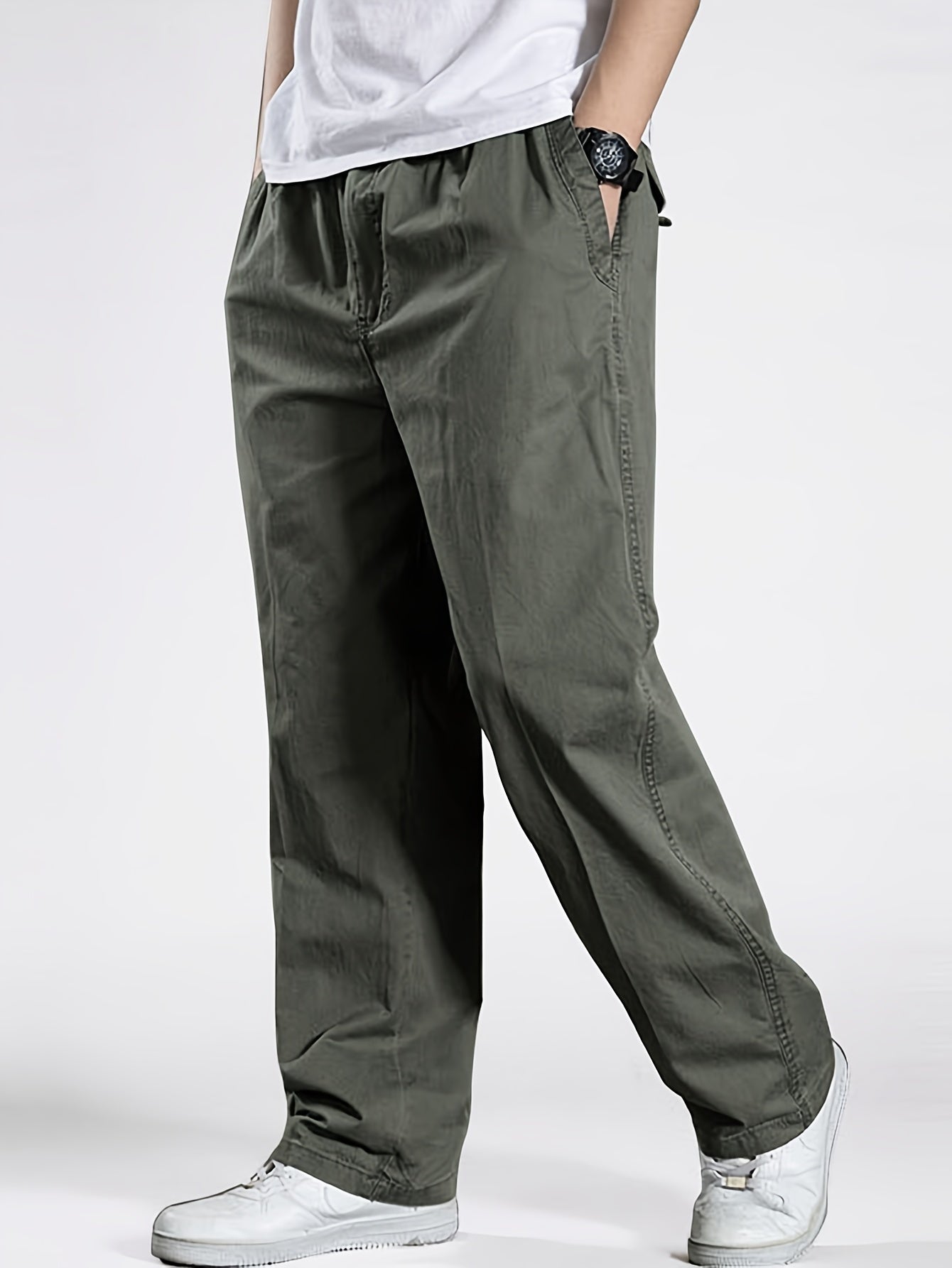Herren Freizeithose mit Kordelzug, locker geschnitten, vielseitig für Alltag und Sport