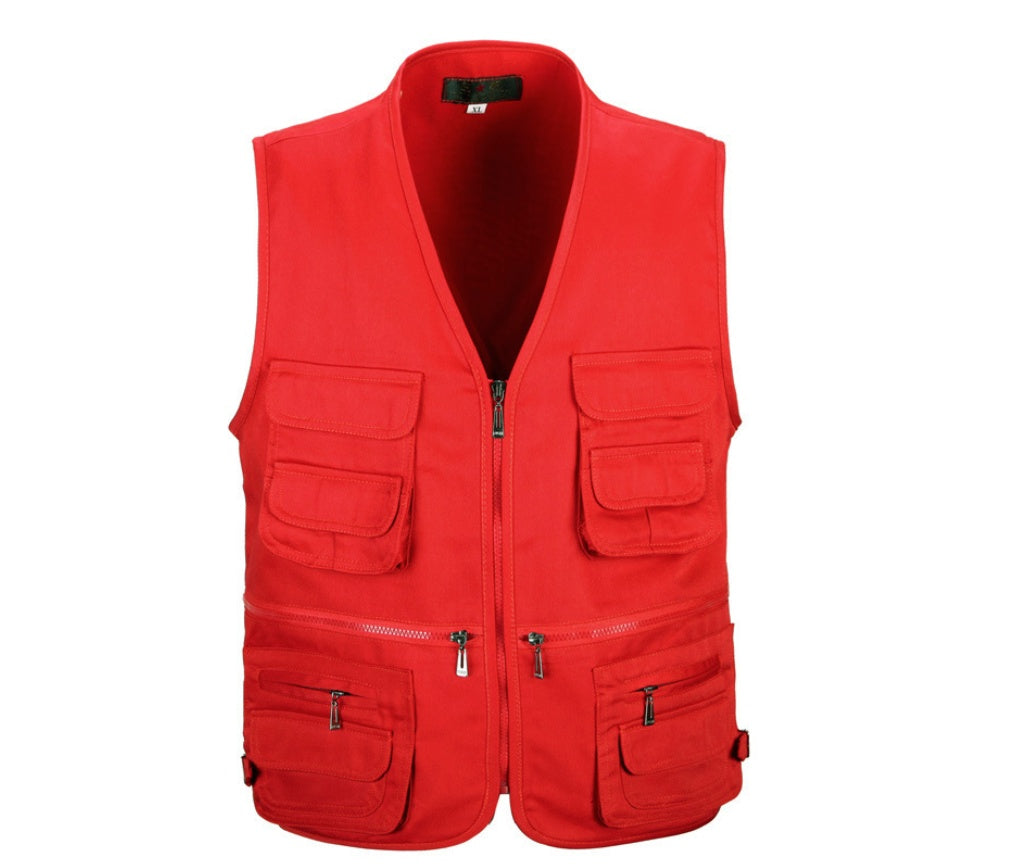 Men's Outdoor Utility Vest for Fishing, Photography, and Leisure – Multifunctional with Many Pockets