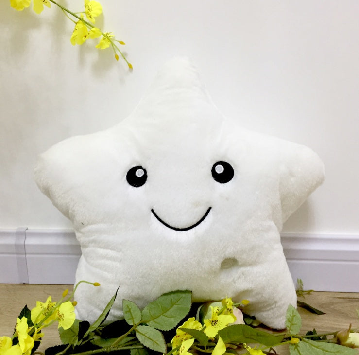 Glowing Plush Star Pillow – Children & Adults, Decorative Night Light, Gift Idea