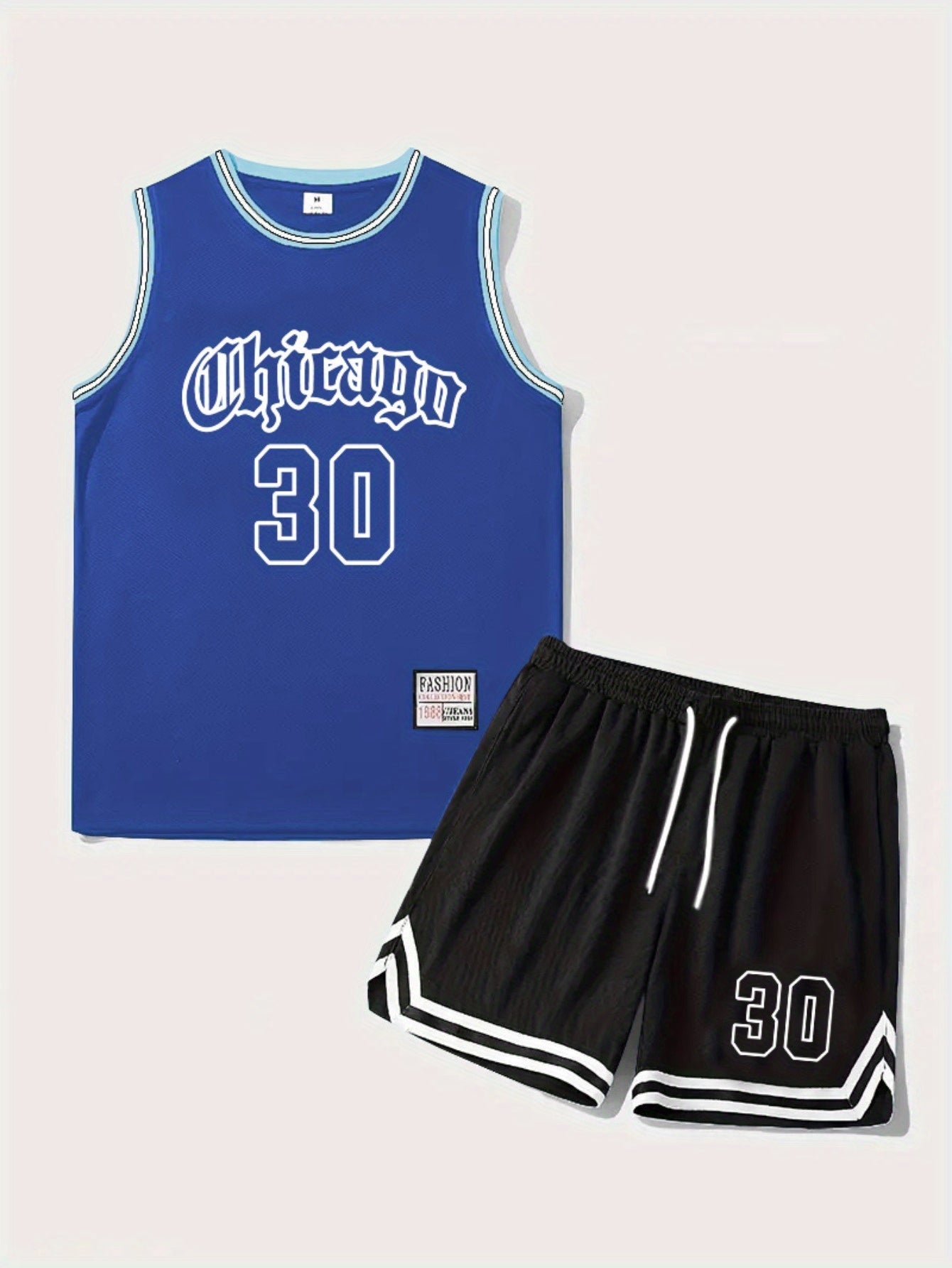 Men's Basketball Jersey Set Chicago 30 Sports Tank Top and Shorts for Fitness & Leisure