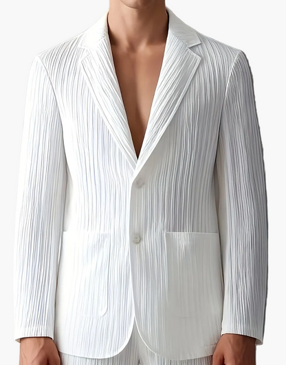Men's Modern Fit Blazer with Stripes – Elegant Business & Casual Style