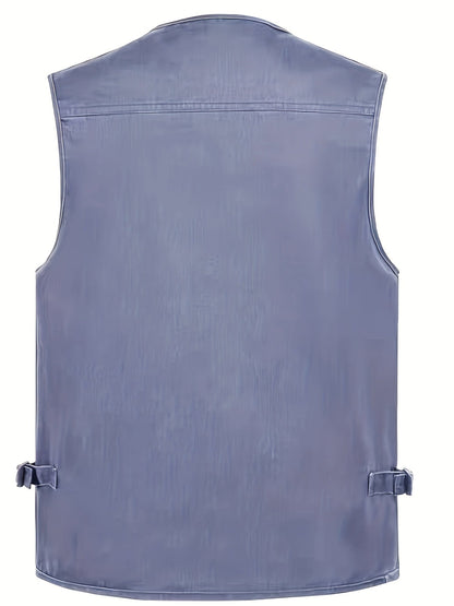 Men's Outdoor Vest with Many Pockets – Fishing & Photography Vest, Casual Utility Vest, Regular Fit