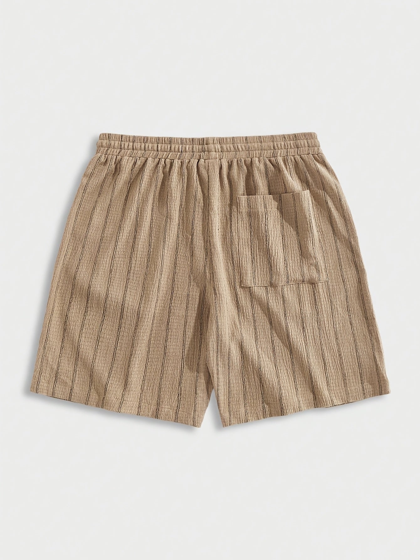 Men's Casual Shorts with Stripe Pattern and Drawstring – Perfect for Summer & Sports