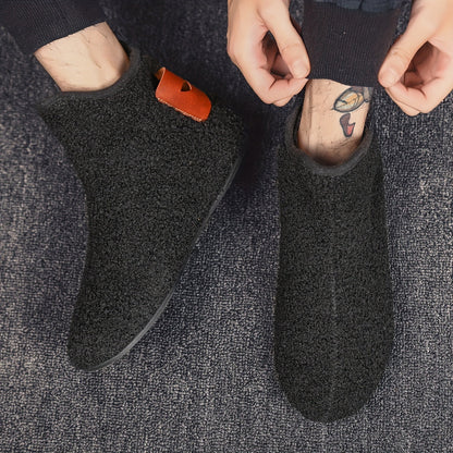 Unisex Teddy Fleece Slipper Ankle Boots, Soft, Warm Faux-Fur Look