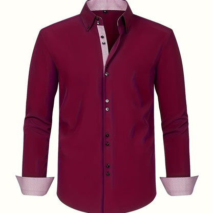 Men's Business Shirt Modern Fit – Elegant Style for Office & Leisure