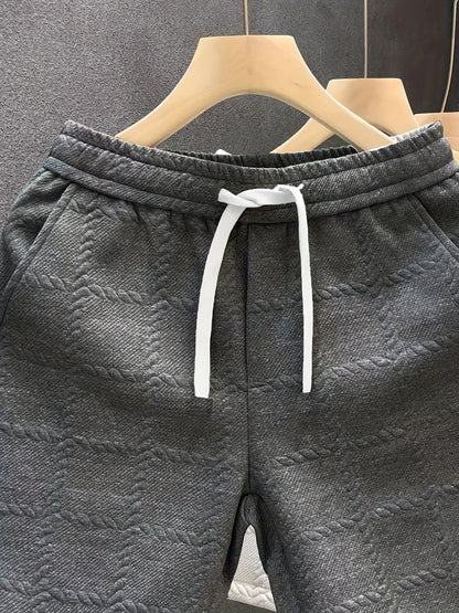Men's casual shorts with modern 3D relief pattern – stylish athleisure for everyday and leisure