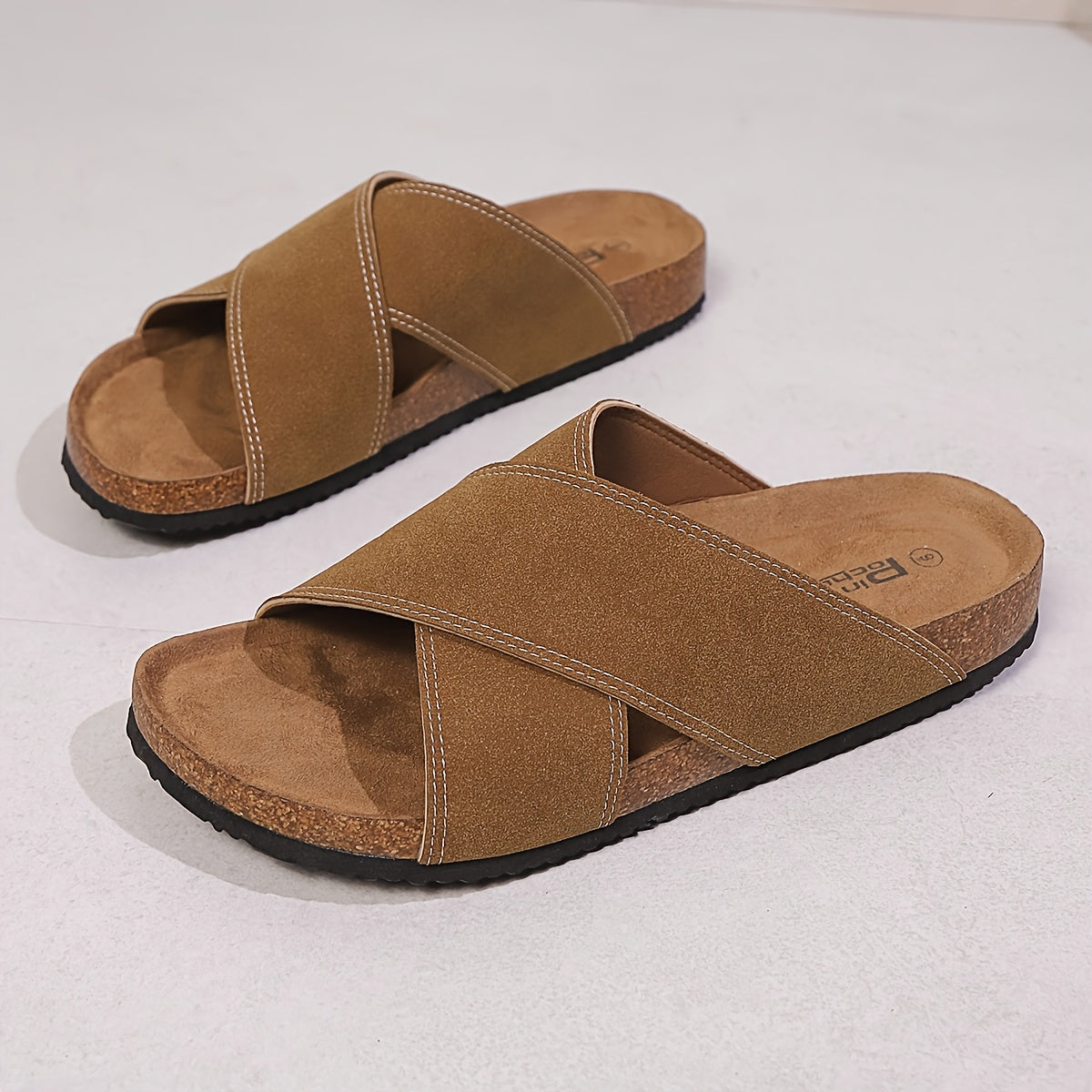 Men's Cross-Strap Sandals – Comfortable Summer Shoes for Leisure & Everyday Use