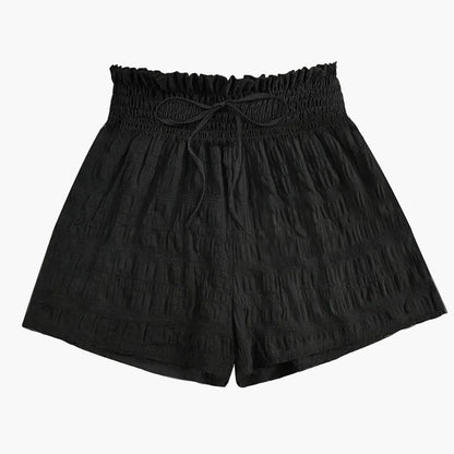 Women's casual shorts with high waist and paperbag waist – ideal for summer, vacation, and everyday wear