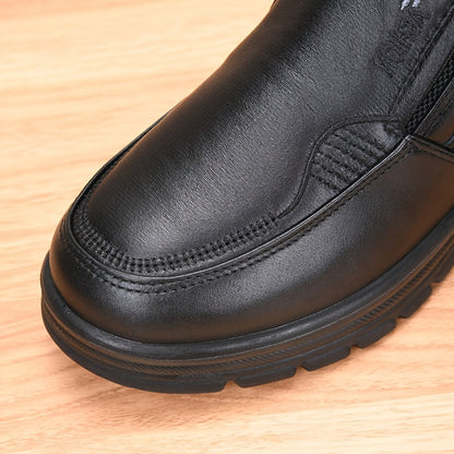 Men's winter loafers, lined warm casual slip-on shoes