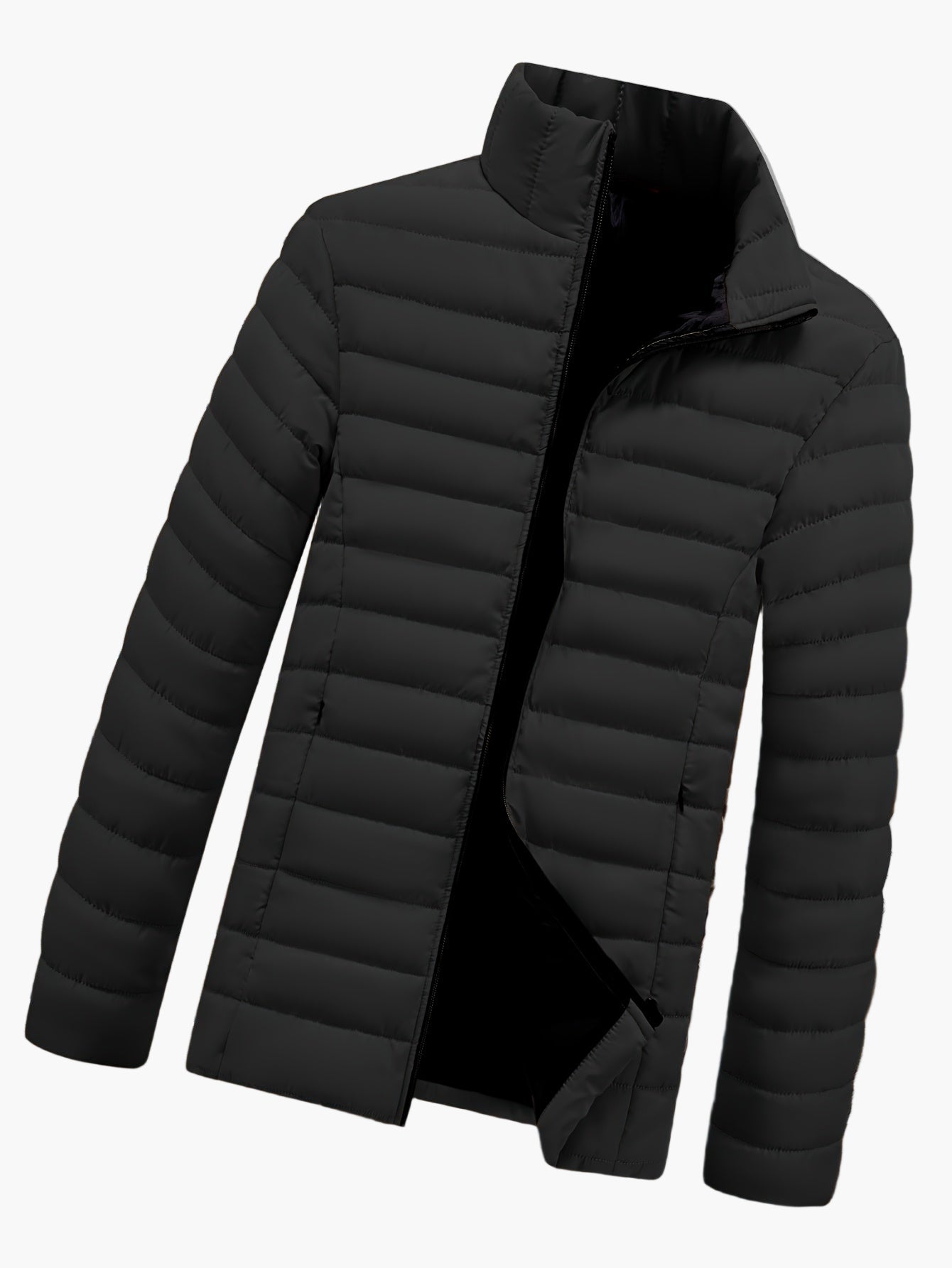 Men's Quilted Jacket Modern Casual with Zipper – Ideal for Everyday & Leisure